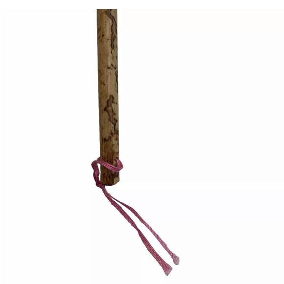 Vintage Chinese 8”x8” Round Silkscreen Hand Fan With 4.5” Bamboo Handle 8x8 - Picture 4 of 4